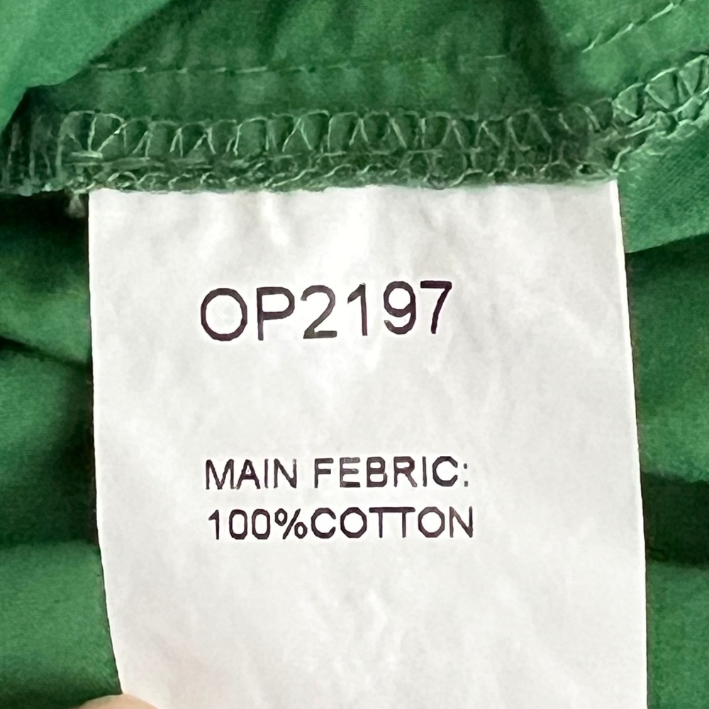 TOV Los Angeles Kelly Green Tiered Poplin Smock Mini Dress Size 42 US L - Picture 6 of 10